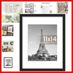 upsimples 11×14 Picture Frame, Display Pictures 8×10 with Mat or 11×14…
