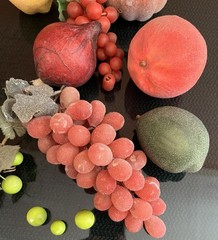 Vintage Artificial Fruits And Vegetables Of Unknown Material