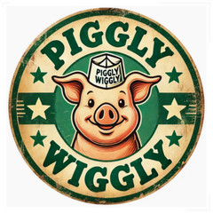 Piggly Wiggly Self Service Vinyl Sticker Decal Sign Wall Laptop Window Car