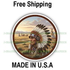 Native American Indian Chief Sticker Decal A