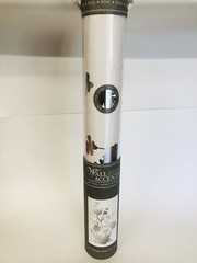 DCWV Decal Sticker Wildflowers Peel and Stick With Foil, Silver, Large