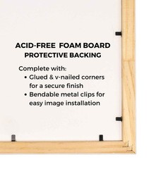 39×13 Frame White Real Wood Picture Frame Width 0.75 inches | Interior Frame Dep