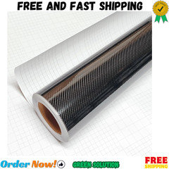 High Gloss 6D Black Carbon Fiber Vinyl Wrap Sticker with Air Release Bubble F…