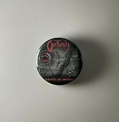 Obituary Cause Of Death 1.25″ Button O001B125 Pin Badge