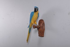 Yellow Blue Parrot Wall Decor Life Size Resin Bird Prop Display Theme Decor
