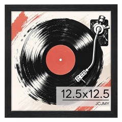 Wood Vinyl Record Frame Wall Display 12.5×12.5 Album Cover 12×12 LP Black