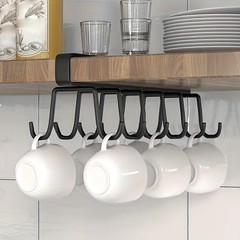 1PC Under Shelf Mug Holder Rack Kitchen Cabinet Coffee Cup Storage Hooks Hanger