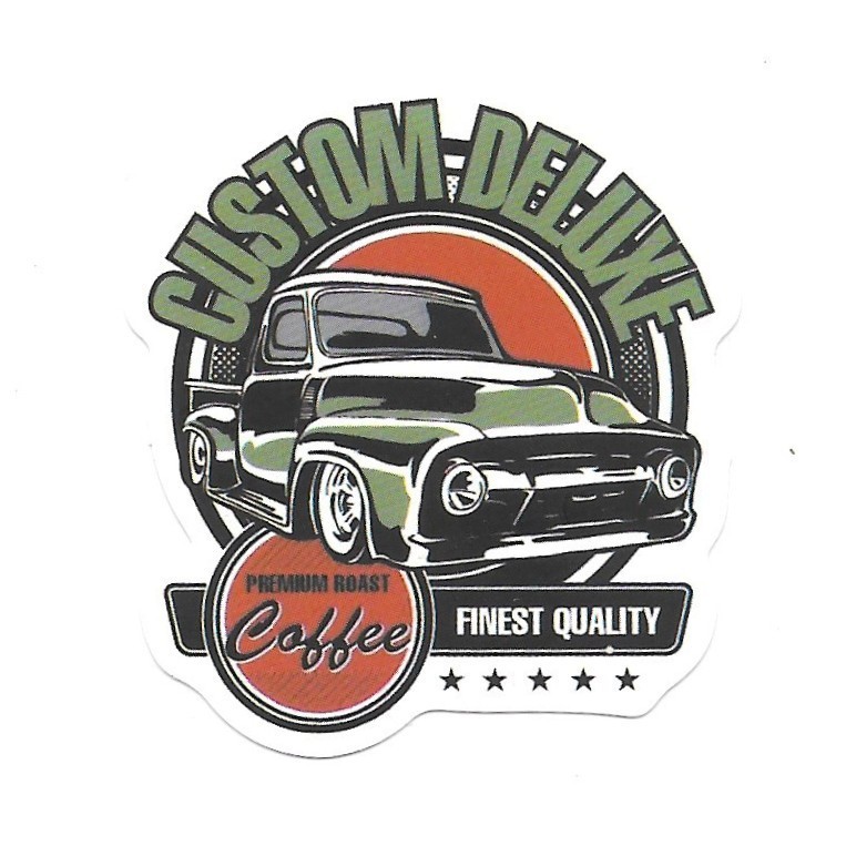 Custom Deluxe Vinyl Sticker Decal Retro Classic Truck Coffee Shop Decor