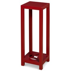 US SELLER – 31in Matte Red Finish Elmwood Ning Chou Design Pedestal