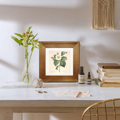 8X8 Picture Frames, Rustic Wooden Square Photo Frame with Real Glass Front,Wall
