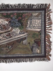 Living Room Tapestry Throw Double Weave 20″x32″ Unknown Artist