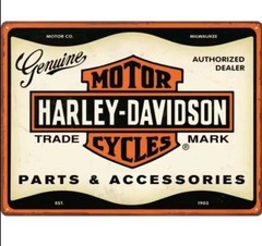 Harley-Davidson Motorcycles Sales And Service Replica Shop Metal Sign 8″x12″