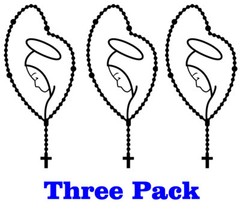 3 Pack 5″ – Virgin Mary in Rosary Vinyl Decal Car Window Tumbler Laptop Tablet
