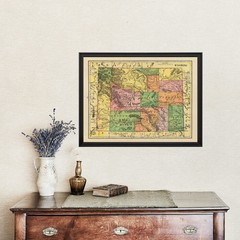 Old Map of Wyoming 1909 – Vintage Wyoming Art