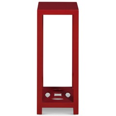 US SELLER – 31in Matte Red Finish Elmwood Ning Chou Design Pedestal