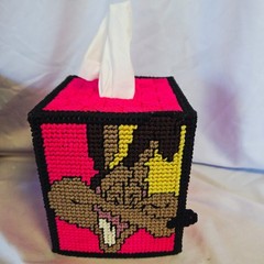 Wile E. Coyote Tissue Box Cover Plastic Canvas Handmade Looney Tunes