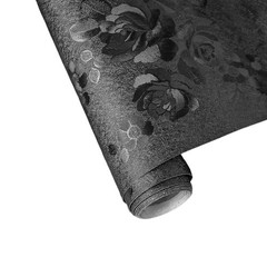 Trendy Black Floral Wallpaper Easy Installation for Instant Room Upgrade