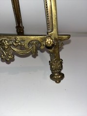 Antique Brass Easel w/ Cherubs Neoclassical Large 17”