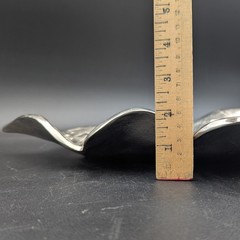 Decorative Silver Aluminum Leaf Tray, Centerpiece Large Dish Made In India