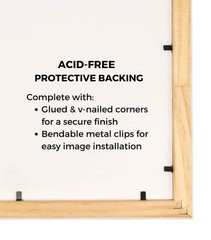 39×13 Frame White Real Wood Picture Frame Width 0.75 inches | Interior Frame Dep