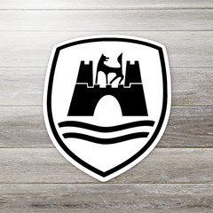 Wolfsburg Castle Coat of Arms Sticker German City Crest Fender Decal 1.5″ – 10″