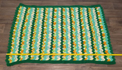 Handmade zigzag throw by Gail Giese – about 41.5 in. x 62 in.