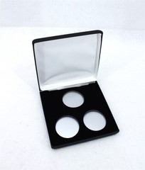 Black Leatherette Box for 3 1oz Silver Libertads in Direct Fit Coin Capsules