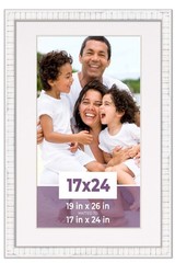17×24 Frame White With White Picture Mat For 17×24 Photo – White 19×26 Frame To