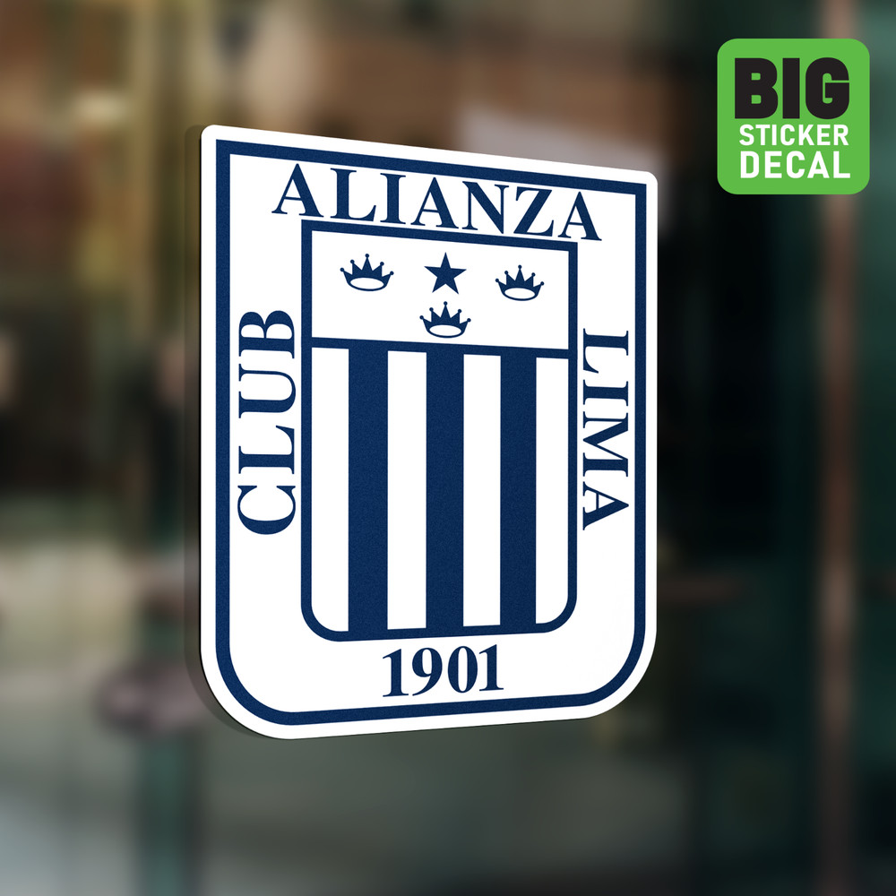 Alianza Lima Peru Big Laminated Vinyl Sticker Car Decal Calcomania Carro