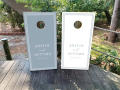 Custom Wedding Cornhole Wraps / WATERPROOF / Decals for Cornhole Boards