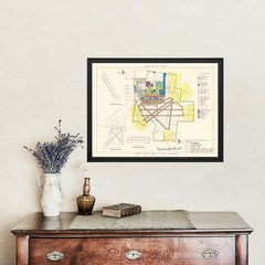Old Map of Laredo Air Force Base, TX 1951 – Vintage Laredo A