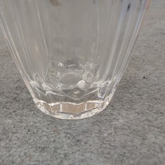 Studio Silversmiths Merci Cherie 24% Lead Crystal Frosted Bow Bud Vase Germany