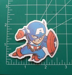 CAPTAIN AMERICA STICKER X MATTE DIE-CUT STICKER X 2X2 INCHES STICKER
