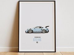 Porsche 911 GT3 RS Poster, Porsche 992 GT3 RS Print, Car Print, Car Wall Art