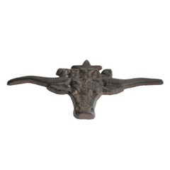 Texas Longhorn Star Wall Plaque Sign Heavy Duty Cast Iron Rustic Western Decor