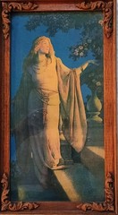 Enchantment, Maxfield Parrish, Art Nouveau Print 13″ 7″ in Wooden Frame.