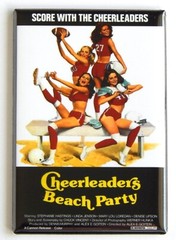 Cheerleader Beach Party FRIDGE MAGNET movie poster