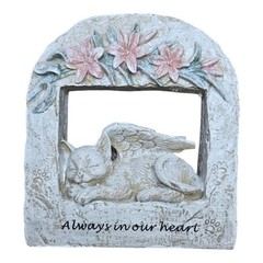 Pet Memorial Plaque 17cm Dog Cat Grave Marker Garden Stone Tribute Gift