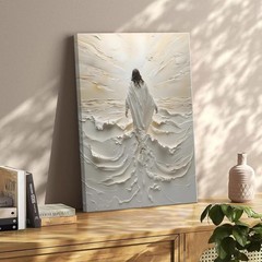 Abstract Jesus Walking on Water Canvas Wall Art Christian Spiritual Wall Decor P