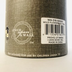 DCWV Decal Sticker Wildflowers Peel and Stick With Foil, Silver, Large