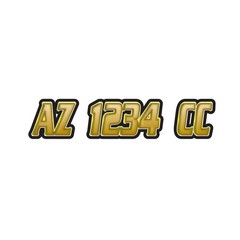 3 inch 2x Watercraft Number Custom Boat Registration Stickers3 inch 3D