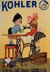 17875.Wall Decor Poster.Interior Art.Kohler Sewing Machine Fashion Children