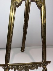 Antique Brass Easel w/ Cherubs Neoclassical Large 17”