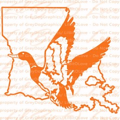 Solid Color Louisiana Duck Hunter Hunting Vinyl Decal Sticker Water Fowl