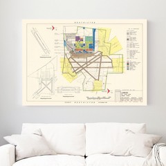 Old Map of Laredo Air Force Base, TX 1951 – Vintage Laredo A