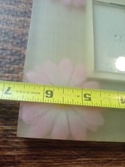 Vintage Resin Photo Frame Flower soft colors 6.5”x 6.5”