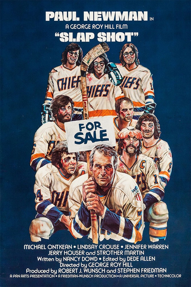 Slap Shot 1977 Drama Comedy Sports Cinema Film Movie Wall Art – POSTER 20″x30″