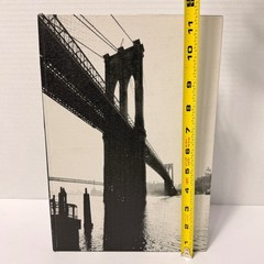 New York City Faux Book Storage Box Brooklyn Bridge Empire State Building Black*