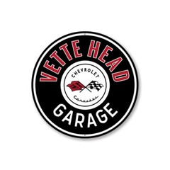 Vette Head Garage Car Home Decor, Personalized Metal Sign