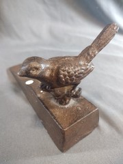 Vintage Cast Iron Bird Doorstop Wedge Decorative Heavy Rustic Door Stop 6.25″